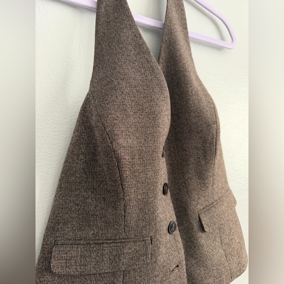 Express Brown Textured Vest NWOT - Picture 2 of 4